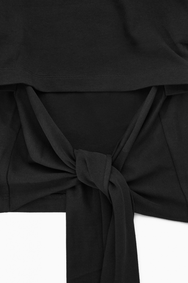 Dámské Tričko COS The Bow Back Černé | GDLX-45310