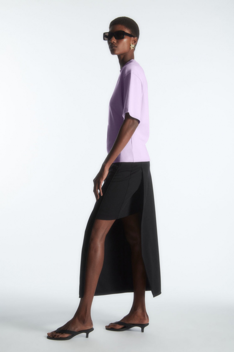 Dámské Tričko COS Waisted Mock-Neck Světle Fialové | YIBG-85021