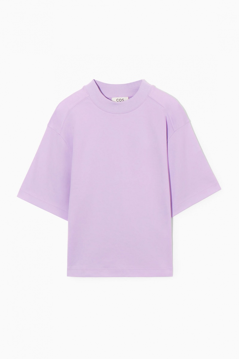 Dámské Tričko COS Waisted Mock-Neck Světle Fialové | YIBG-85021