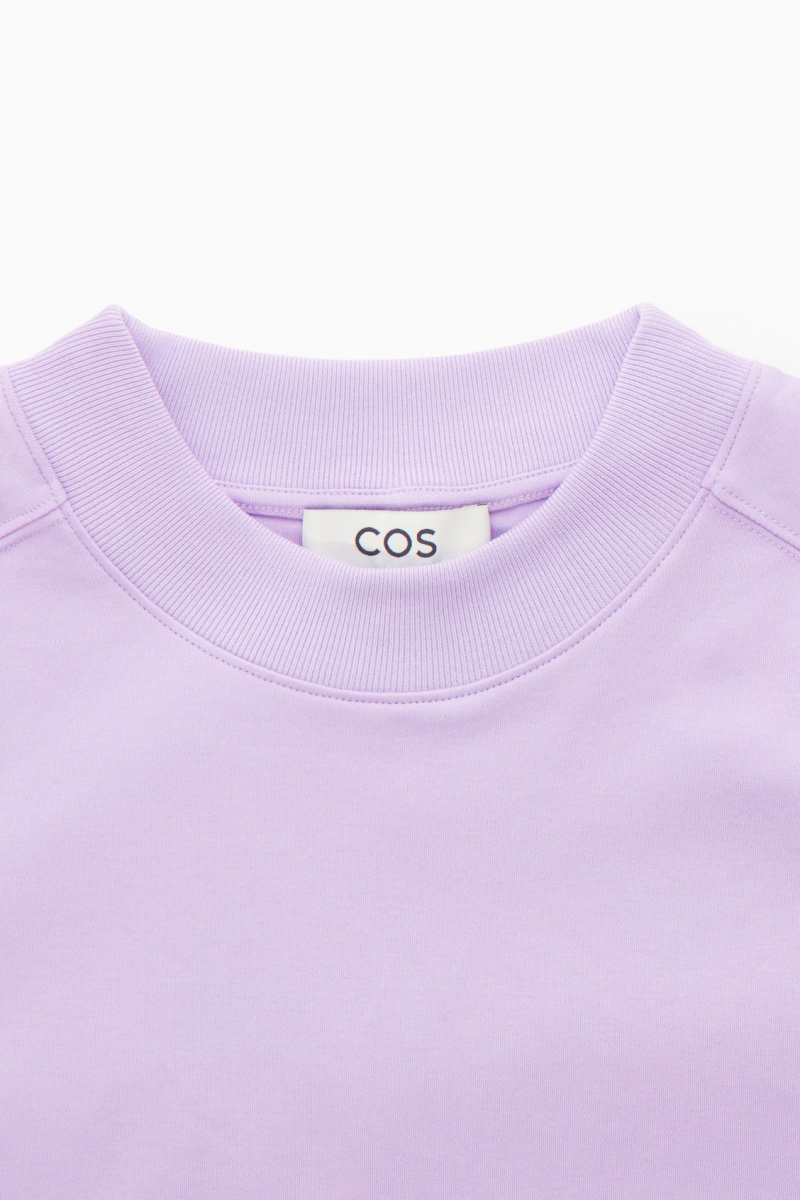 Dámské Tričko COS Waisted Mock-Neck Světle Fialové | YIBG-85021