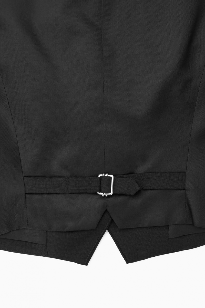 Dámské Vesta COS Belted Vlna Černé | WPHD-67354
