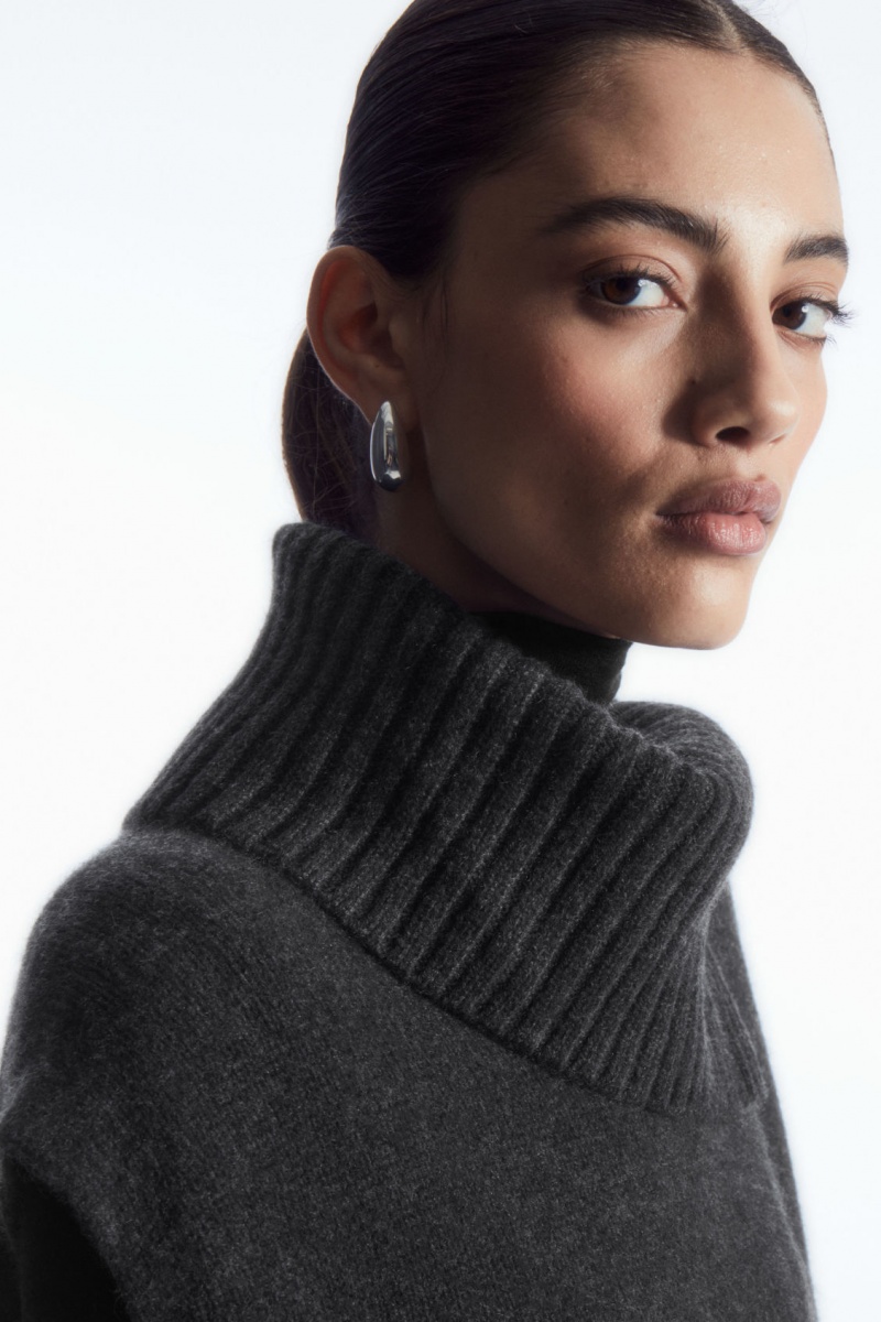Dámské Vesta COS High-Neck Pure Cashmere Tank Tmavě Šedé | OWYM-70659