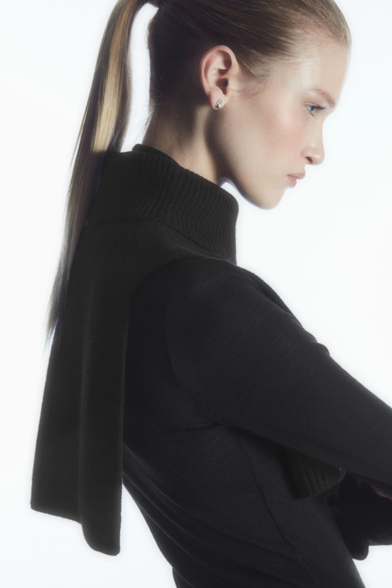 Dámské Vesta COS Open-Side Cashmere-Blend Roll-Neck Tank Černé | QUFP-49016