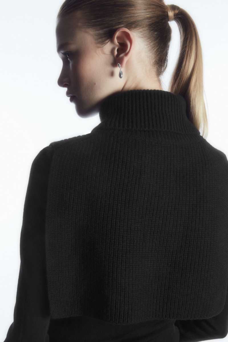 Dámské Vesta COS Open-Side Cashmere-Blend Roll-Neck Tank Černé | HNYC-40893