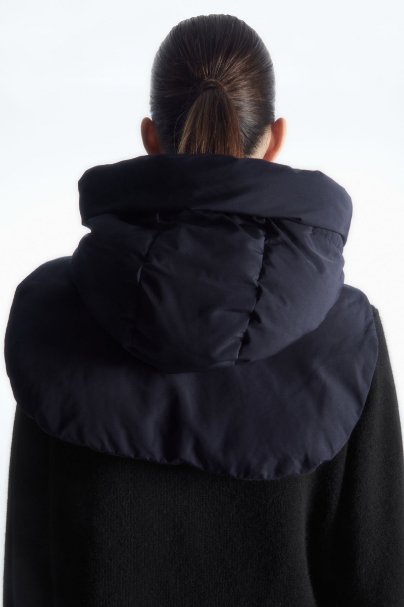 Dámské Vesta COS S Kapucí Mock Collar Tmavě Blankyt | HYAS-54890
