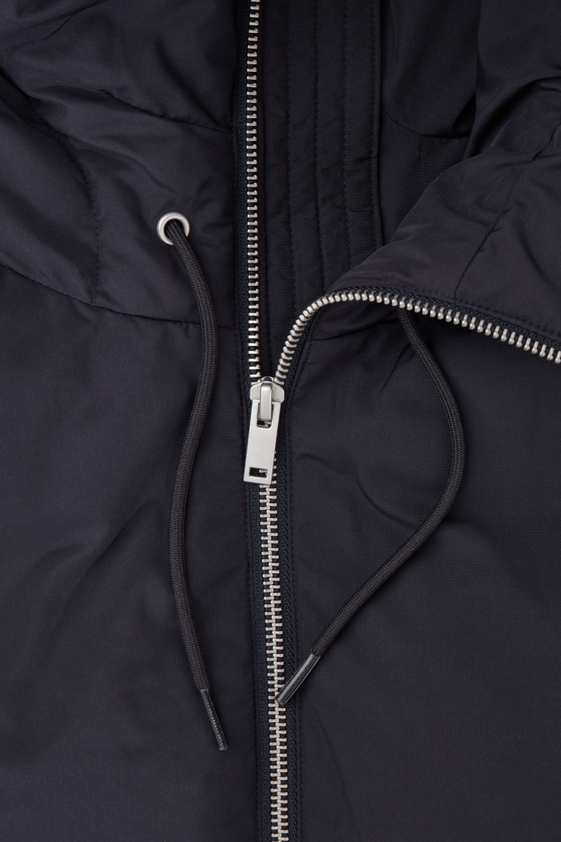 Dámské Vesta COS S Kapucí Mock Collar Tmavě Blankyt | HYAS-54890