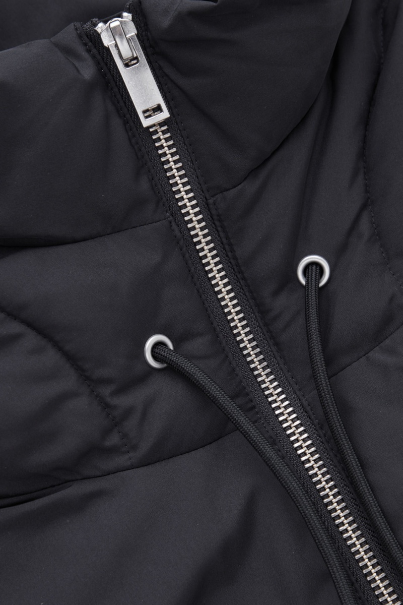 Dámské Vesta COS S Kapucí Mock Collar Černé | BSRG-27950