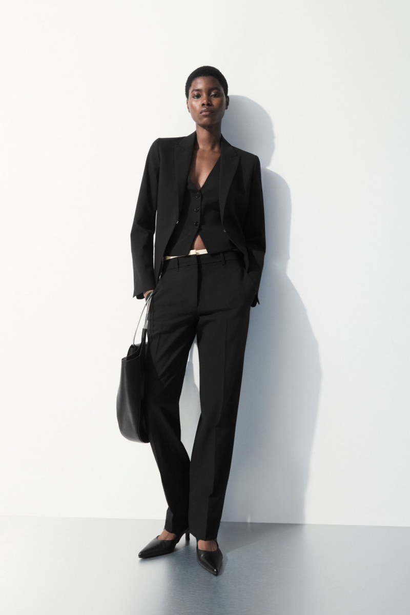 Dámské Vesta COS The Halterneck Silk-Blend Černé | LSUZ-26175