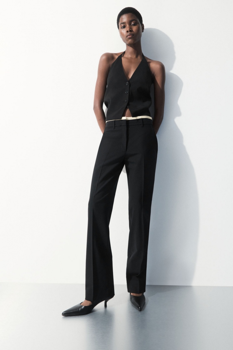 Dámské Vesta COS The Halterneck Silk-Blend Černé | LSUZ-26175