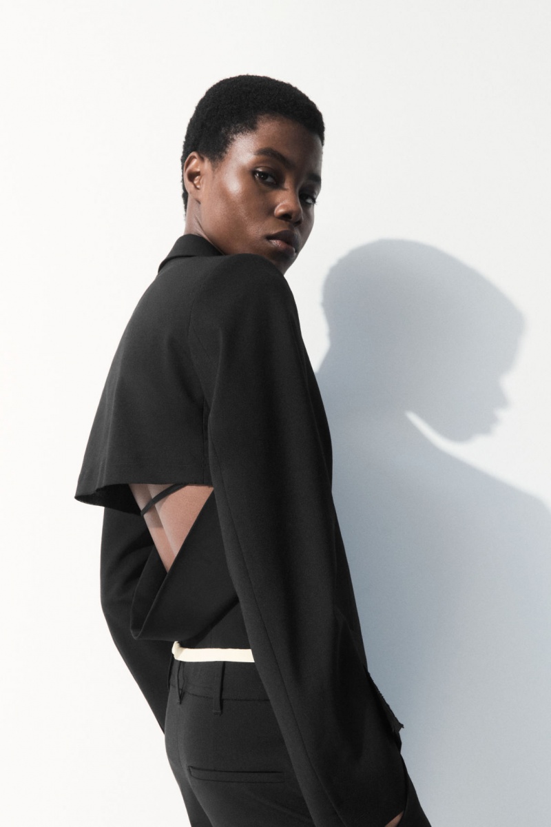 Dámské Vesta COS The Halterneck Silk-Blend Černé | LSUZ-26175