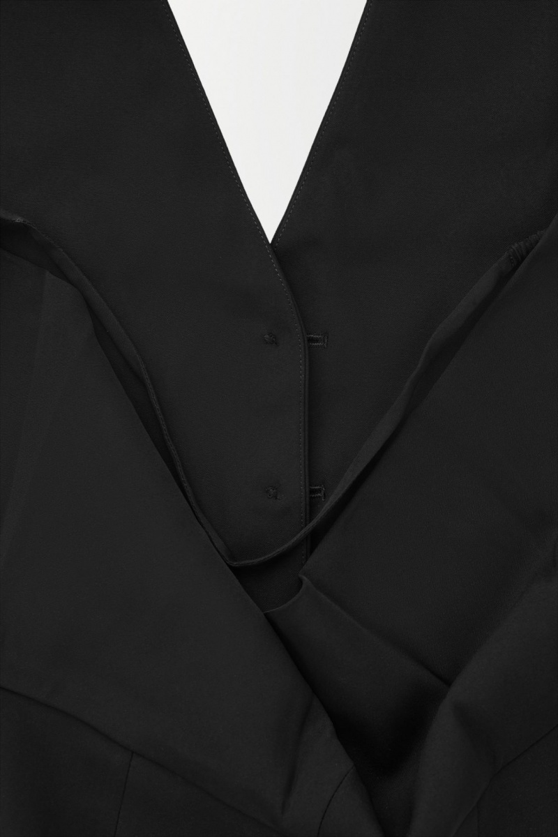 Dámské Vesta COS The Halterneck Silk-Blend Černé | LSUZ-26175