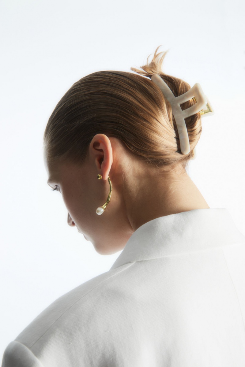 Dámské Vlasové Příslušenství COS Claw Hair Clip Bílé Zlaté | FOAQ-09267