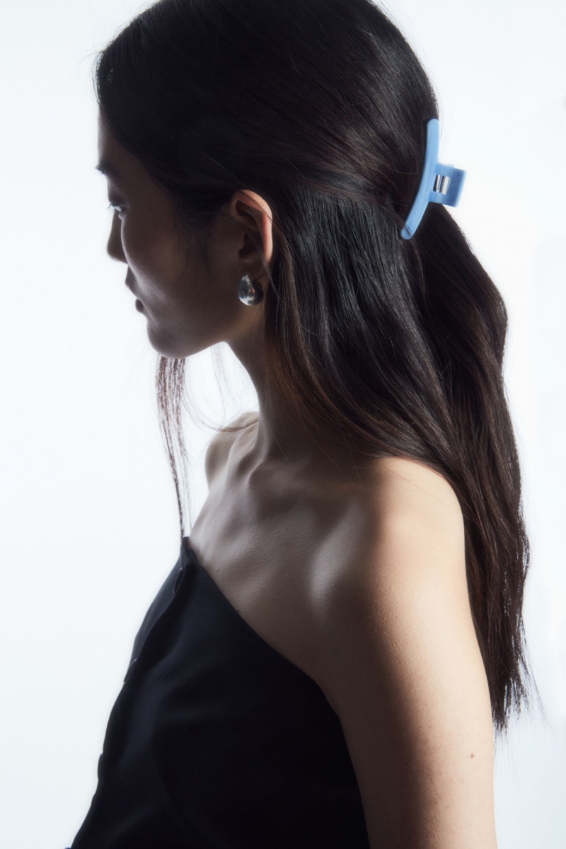 Dámské Vlasové Příslušenství COS Pearl-Effect Mini Hair Clip Světle Blankyt | ATKP-91307