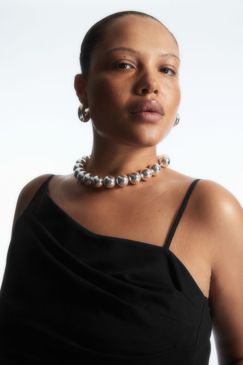 Dámské Šaty COS Asymmetric Draped Mini Černé | CWMN-67195