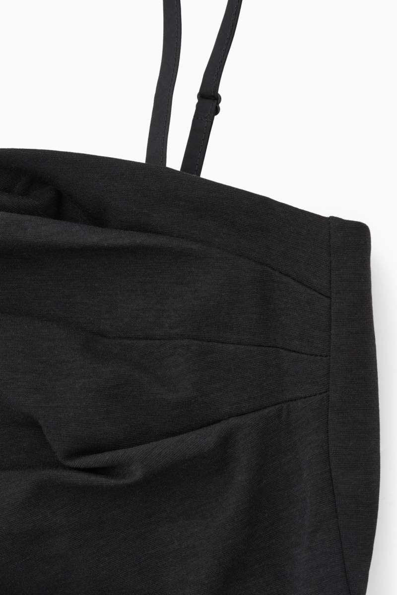 Dámské Šaty COS Asymmetric Draped Mini Černé | CWMN-67195