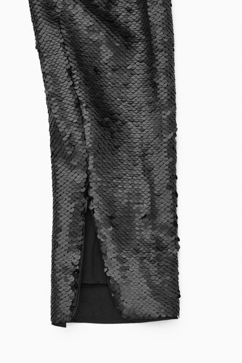 Dámské Šaty COS Asymmetric Sequined Mini Černé | CBWP-42958