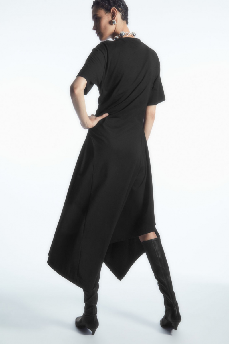 Dámské Šaty COS Asymmetric T-Shirt Černé | LEIA-54291