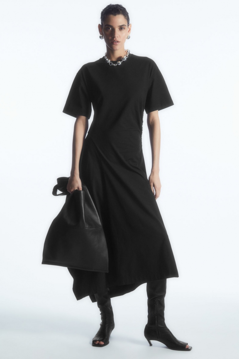 Dámské Šaty COS Asymmetric T-Shirt Černé | LEIA-54291