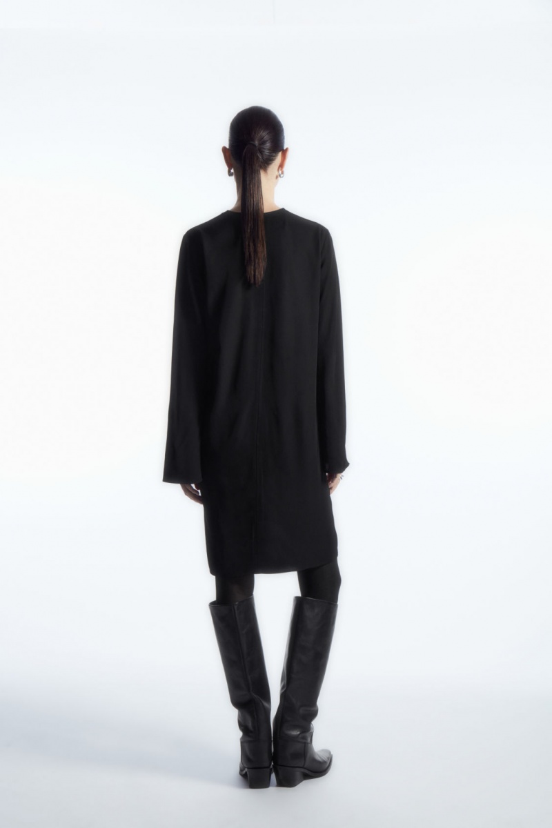 Dámské Šaty COS Asymmetric Tunic Černé | YQHT-06291