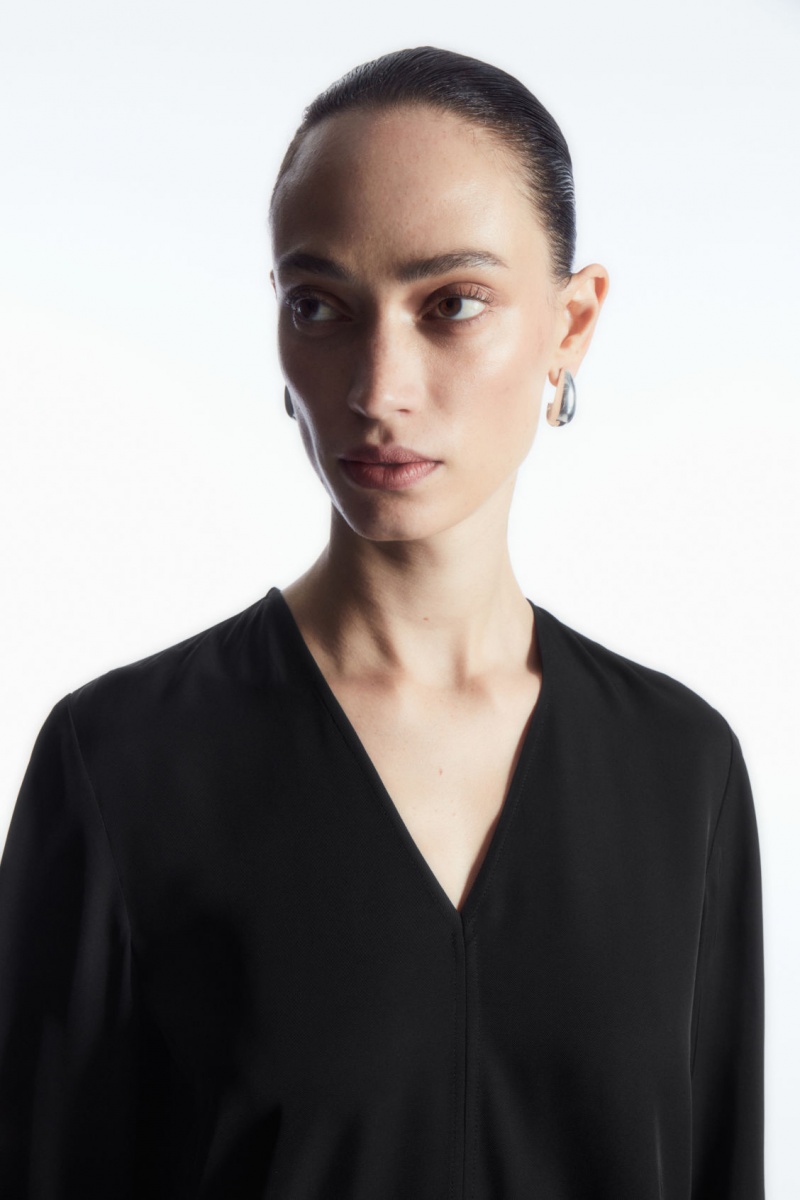Dámské Šaty COS Asymmetric Tunic Černé | YQHT-06291