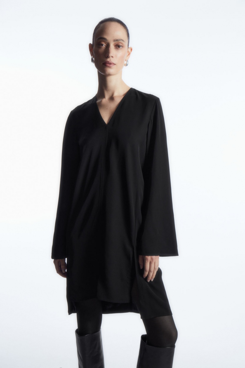 Dámské Šaty COS Asymmetric Tunic Černé | YQHT-06291
