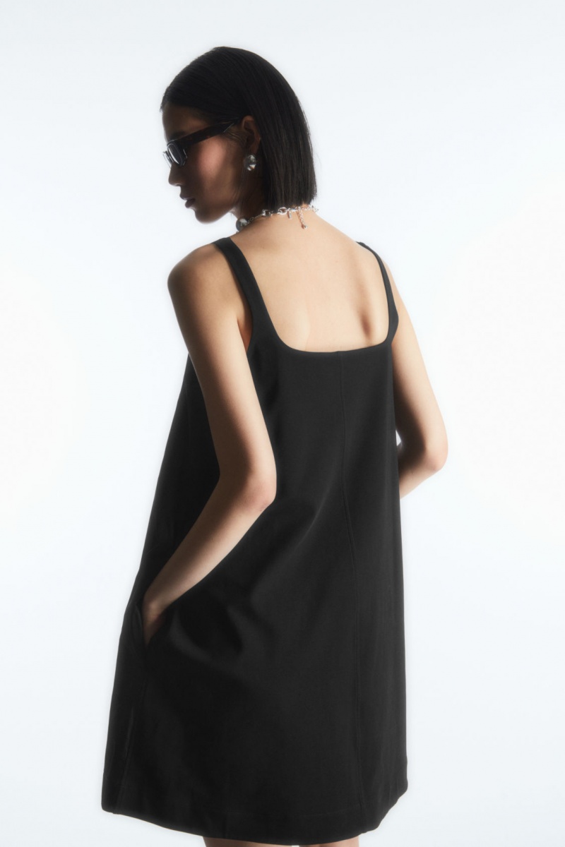 Dámské Šaty COS Contrast-Panel Mini Černé | FJAU-36487