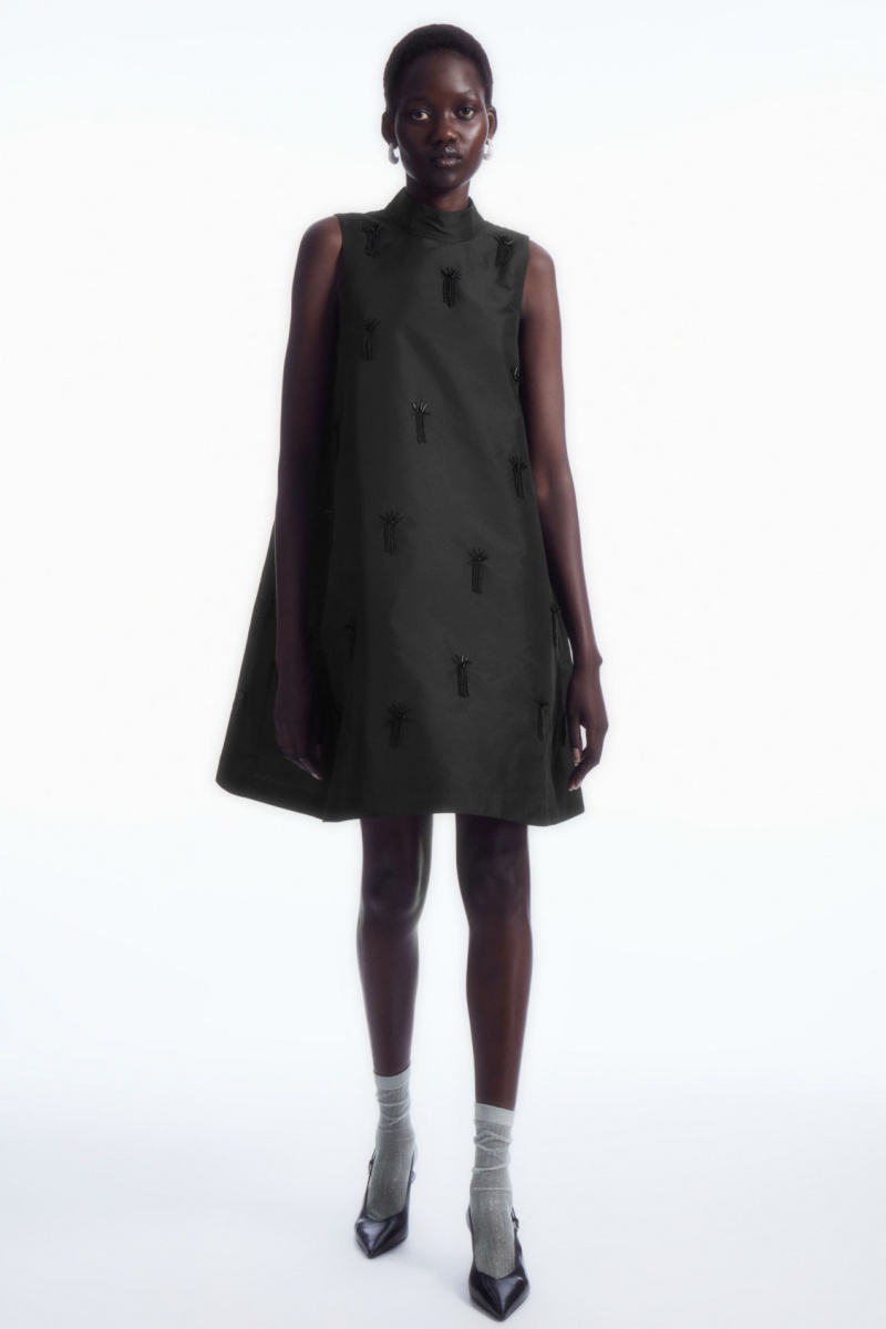 Dámské Šaty COS Embellished Mini Shift Černé | UGWF-96301