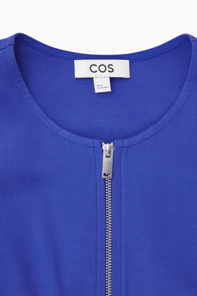 Dámské Šaty COS Flared Zip-Up Midi Světle Blankyt | JCLE-03148