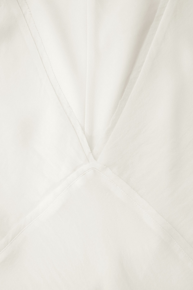 Dámské Šaty COS Floaty Asymmetric Midi Bílé | RGOX-02389