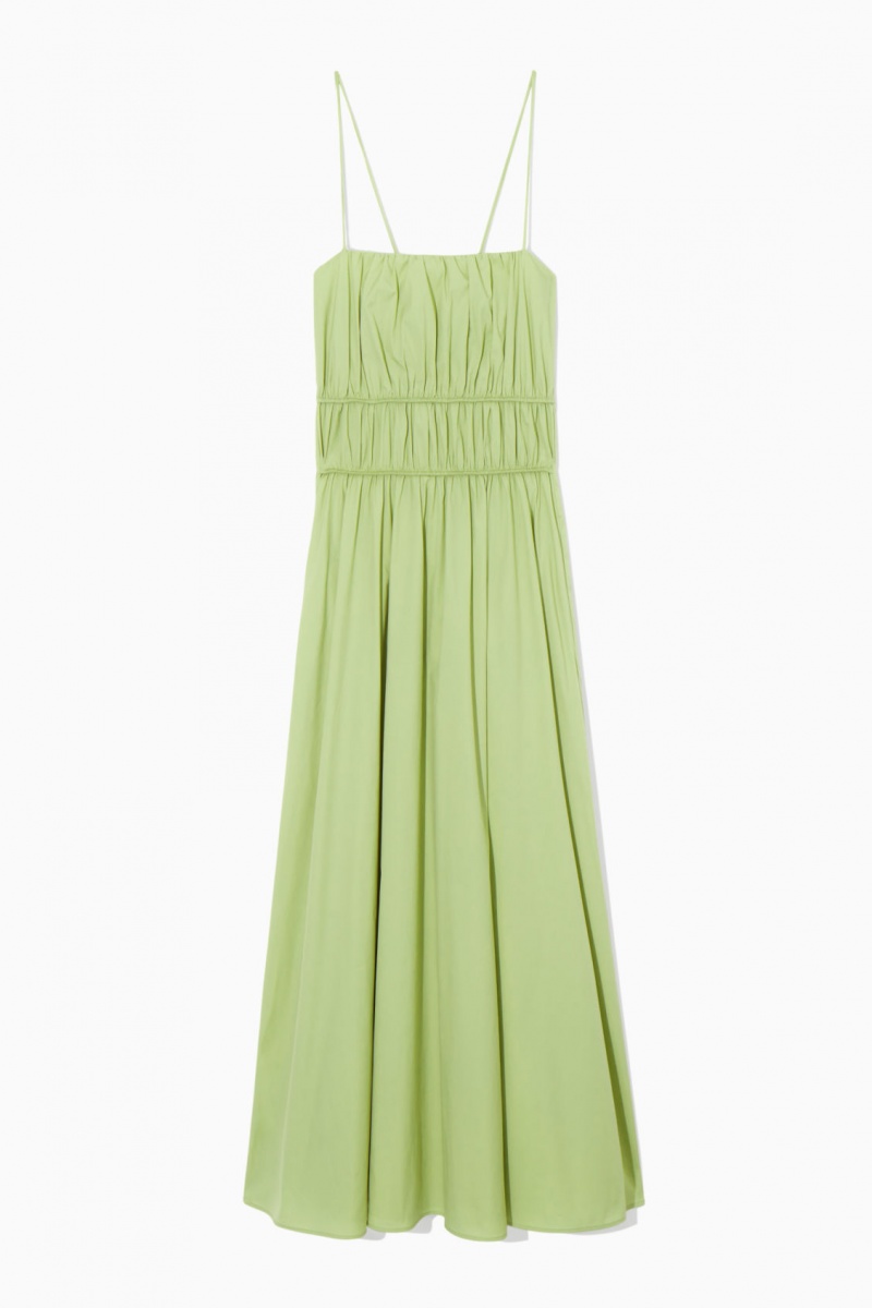 Dámské Šaty COS Gathered Bustier Midi Světle Zelene | XMGE-50369
