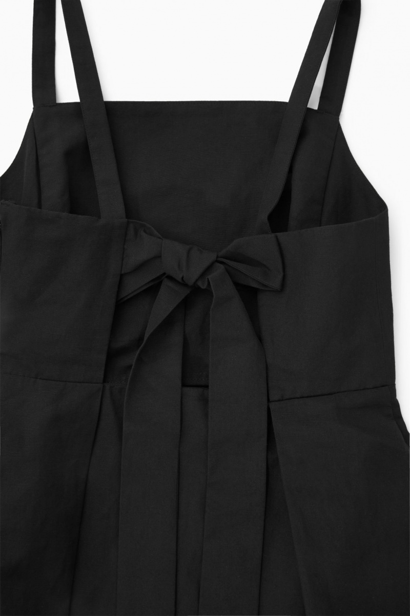 Dámské Šaty COS Open-Back Mini Pinafore Černé | DOPM-46930