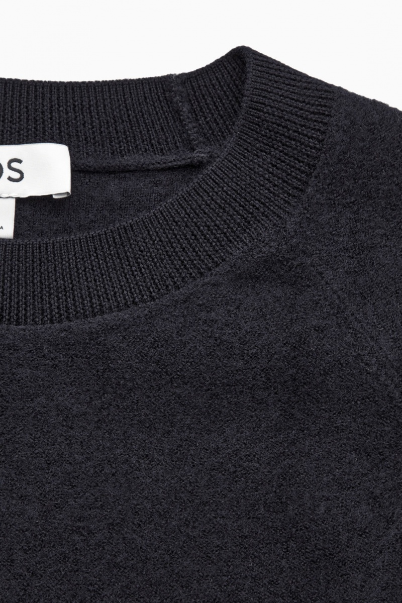 Dámské Šaty COS Oversized-Fit Vlna T-Shirt Tmavě Blankyt | IBSP-01246