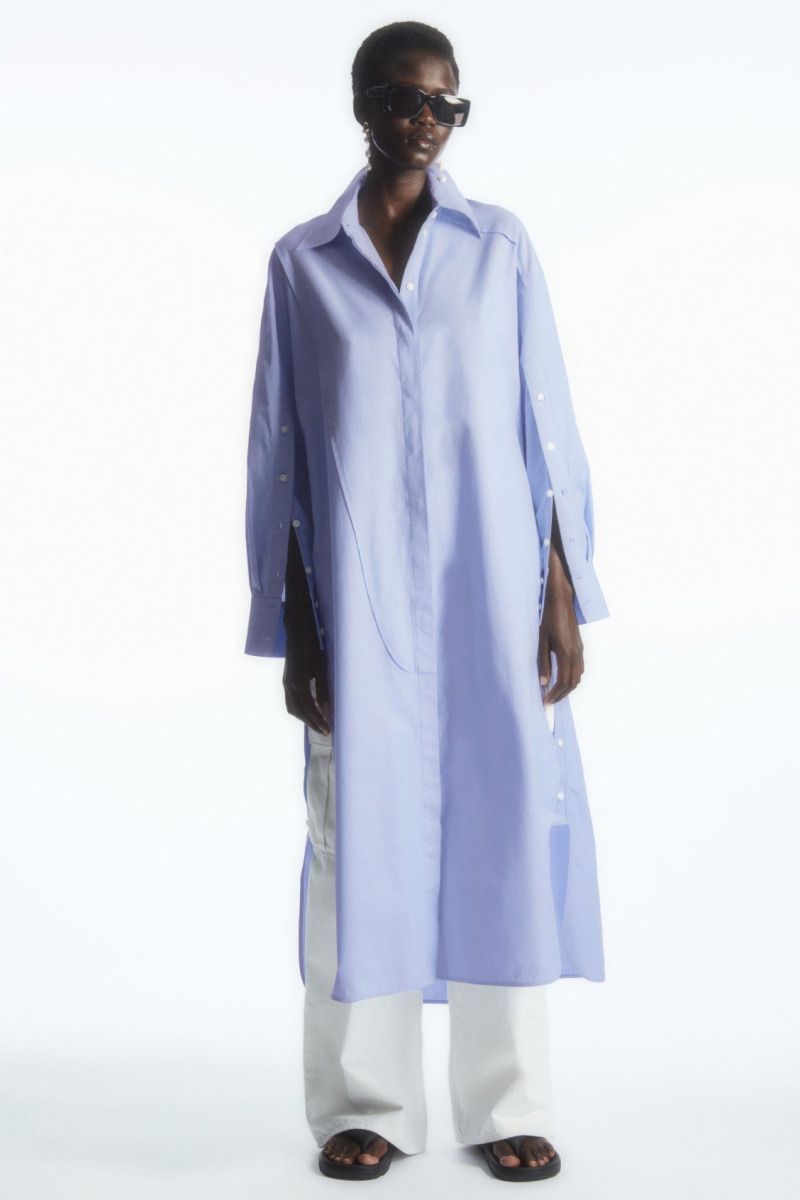 Dámské Šaty COS Oversized Deconstructed Světle Blankyt | IQGT-04932