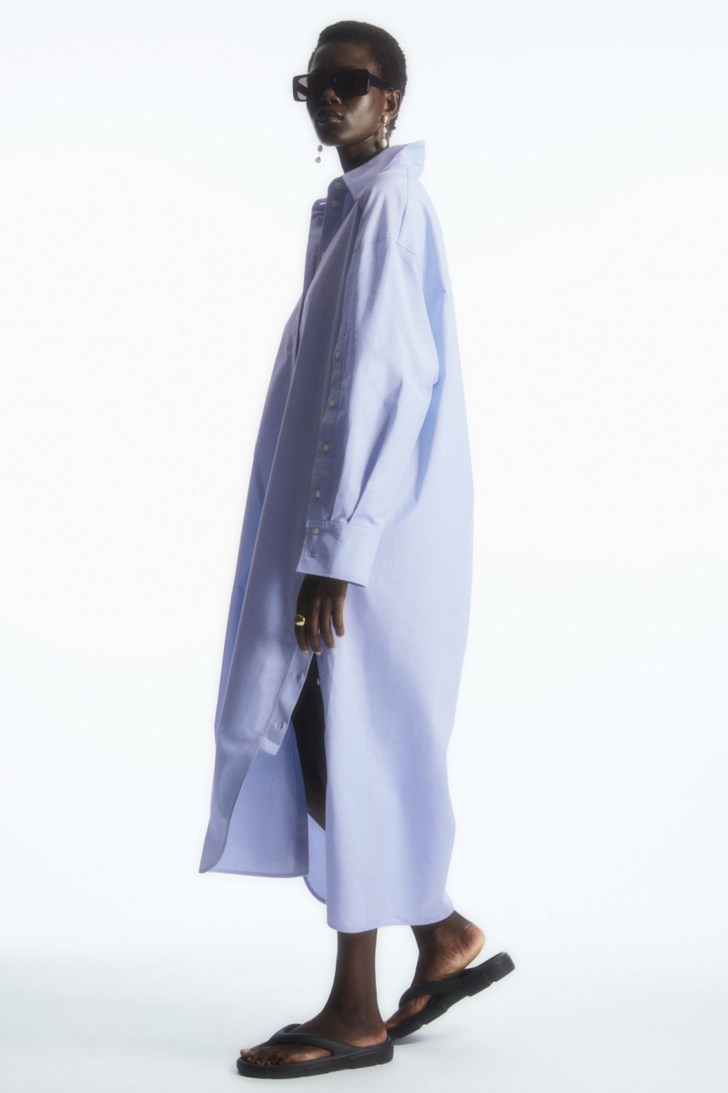Dámské Šaty COS Oversized Deconstructed Světle Blankyt | IQGT-04932
