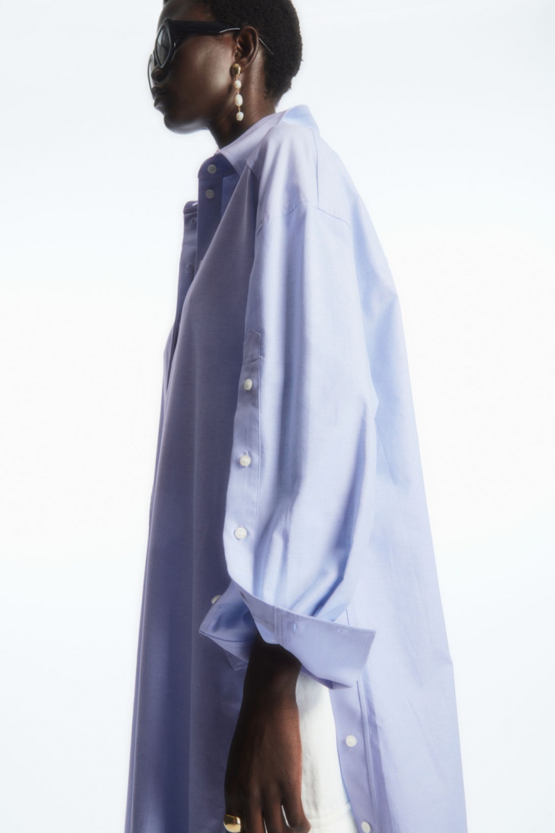 Dámské Šaty COS Oversized Deconstructed Světle Blankyt | IQGT-04932