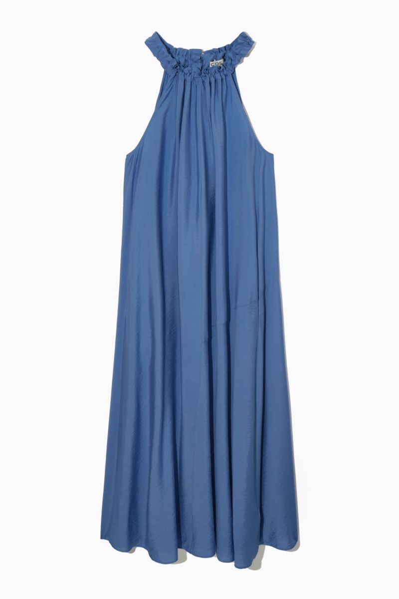 Dámské Šaty COS Oversized Gathered Maxi Blankyt | UPKE-14309