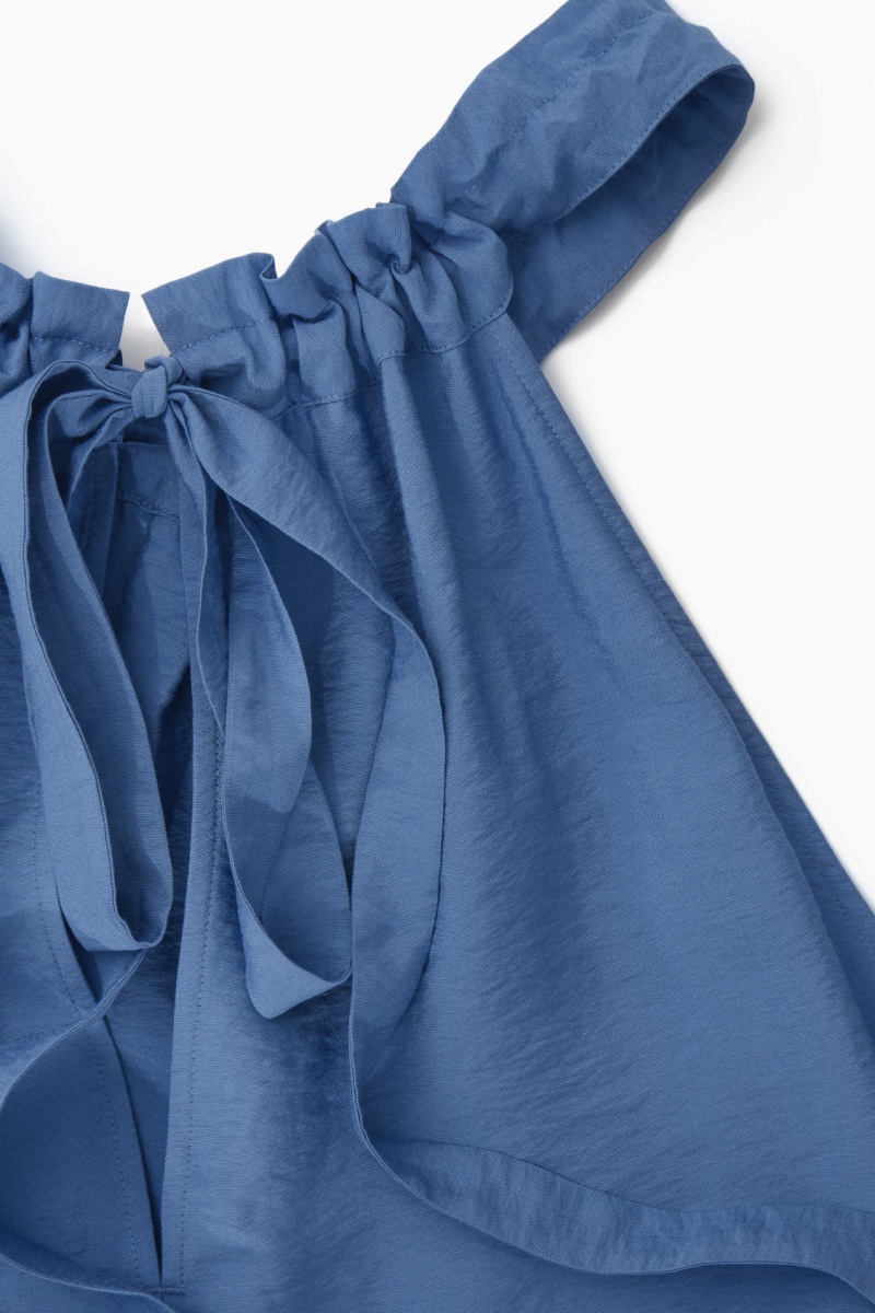 Dámské Šaty COS Oversized Gathered Maxi Blankyt | UPKE-14309