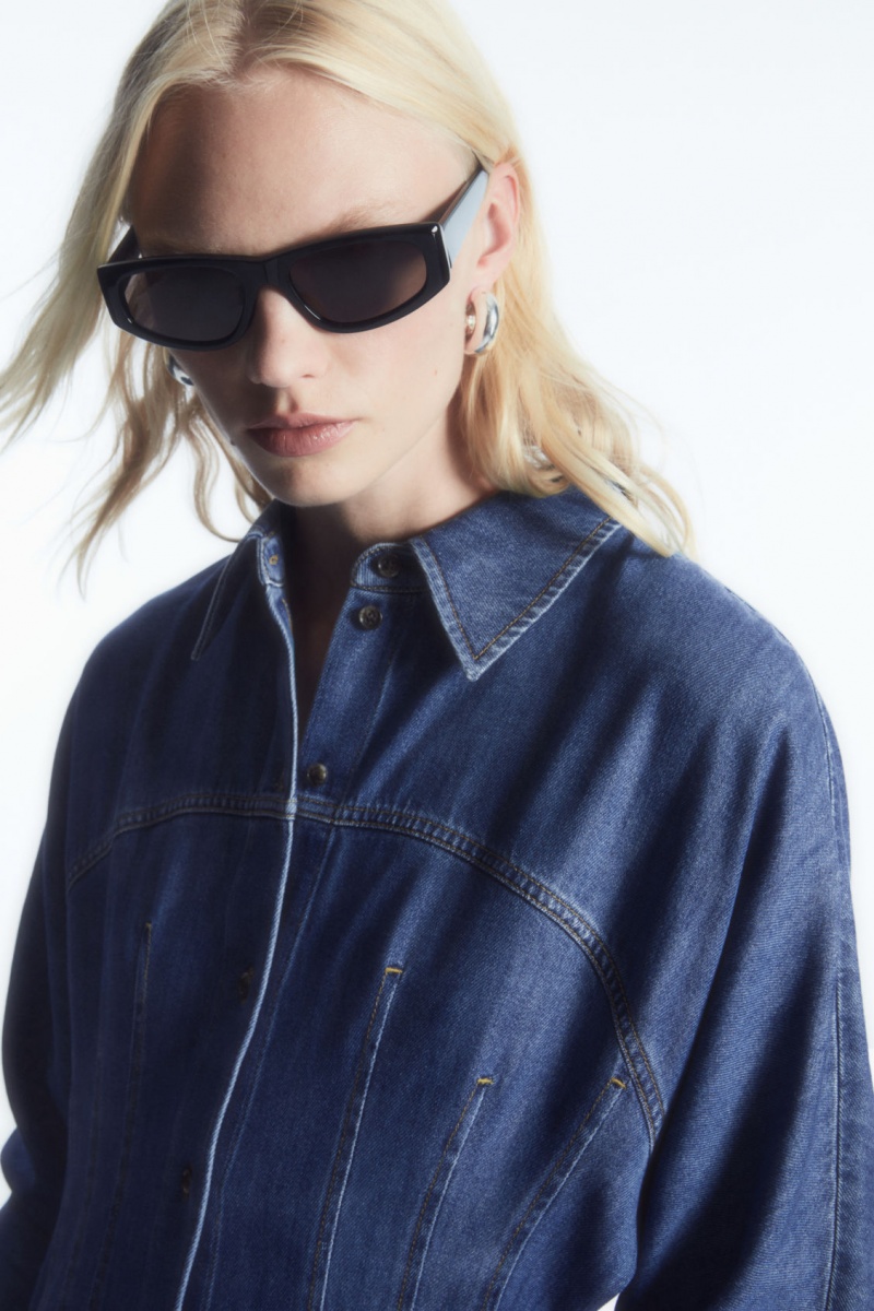 Dámské Šaty COS Oversized Waisted Denim Blankyt | ZQHR-41285