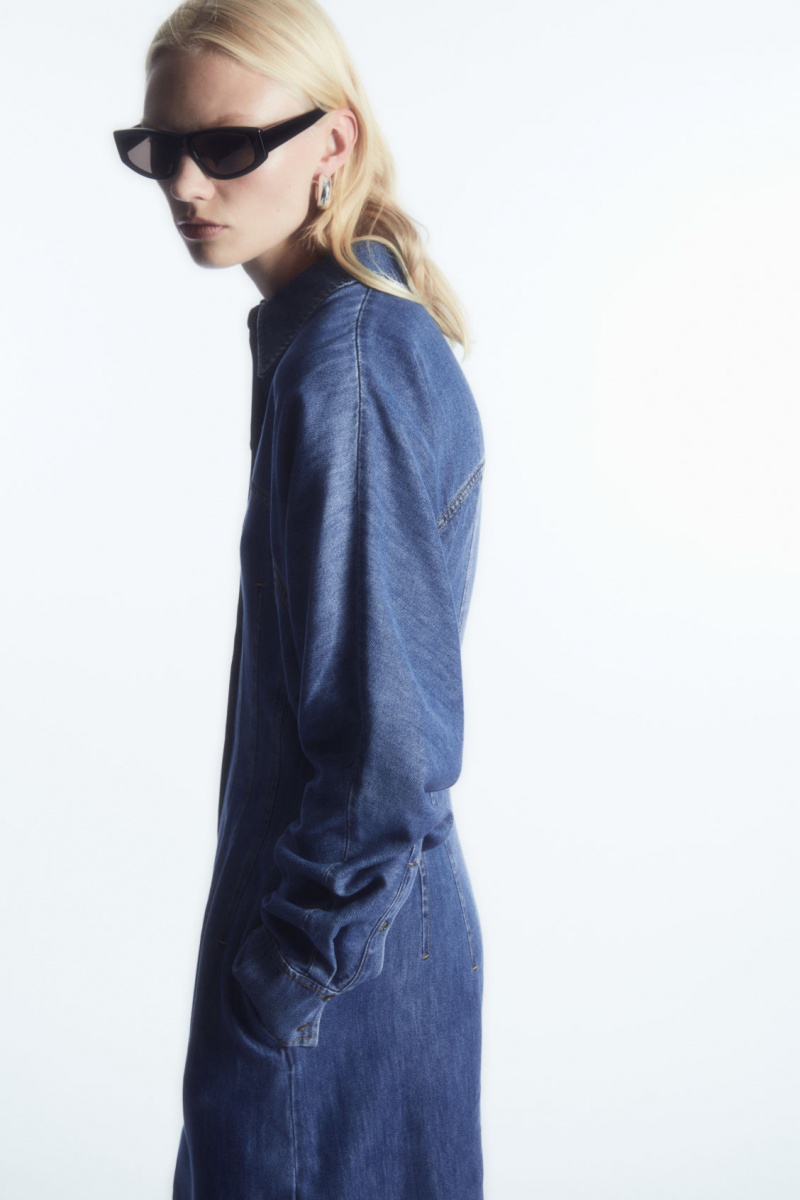 Dámské Šaty COS Oversized Waisted Denim Blankyt | ZQHR-41285