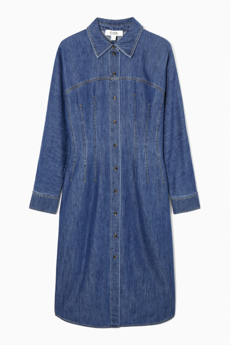 Dámské Šaty COS Oversized Waisted Denim Blankyt | ZQHR-41285