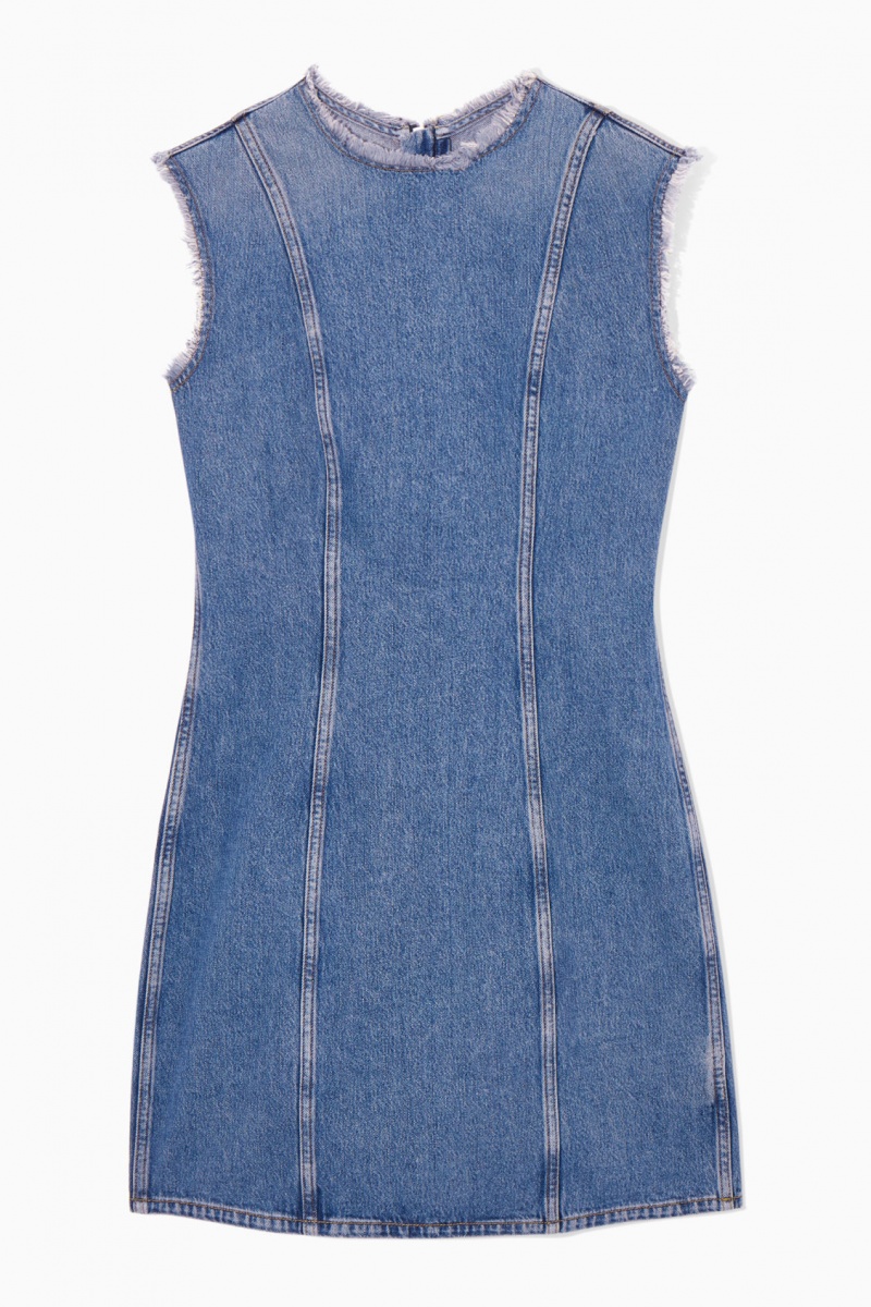 Dámské Šaty COS Paneled Denim Mini Blankyt | SPYW-13429