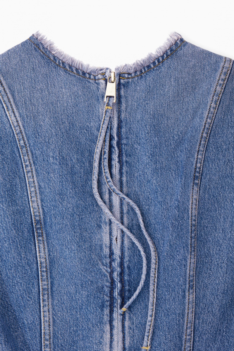 Dámské Šaty COS Paneled Denim Mini Blankyt | SPYW-13429