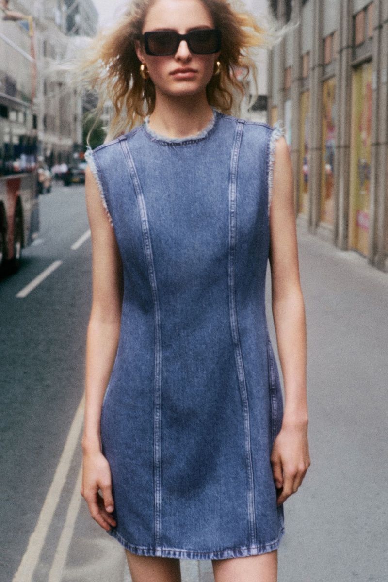 Dámské Šaty COS Paneled Denim Mini Blankyt | SPYW-13429