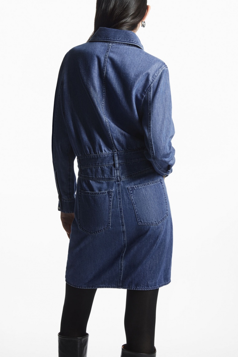 Dámské Šaty COS Structured Denim Blankyt | DNLQ-36051