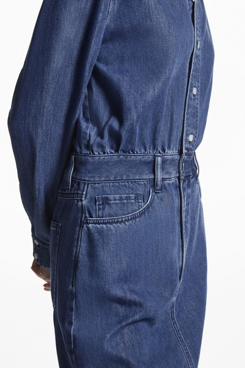 Dámské Šaty COS Structured Denim Blankyt | DNLQ-36051