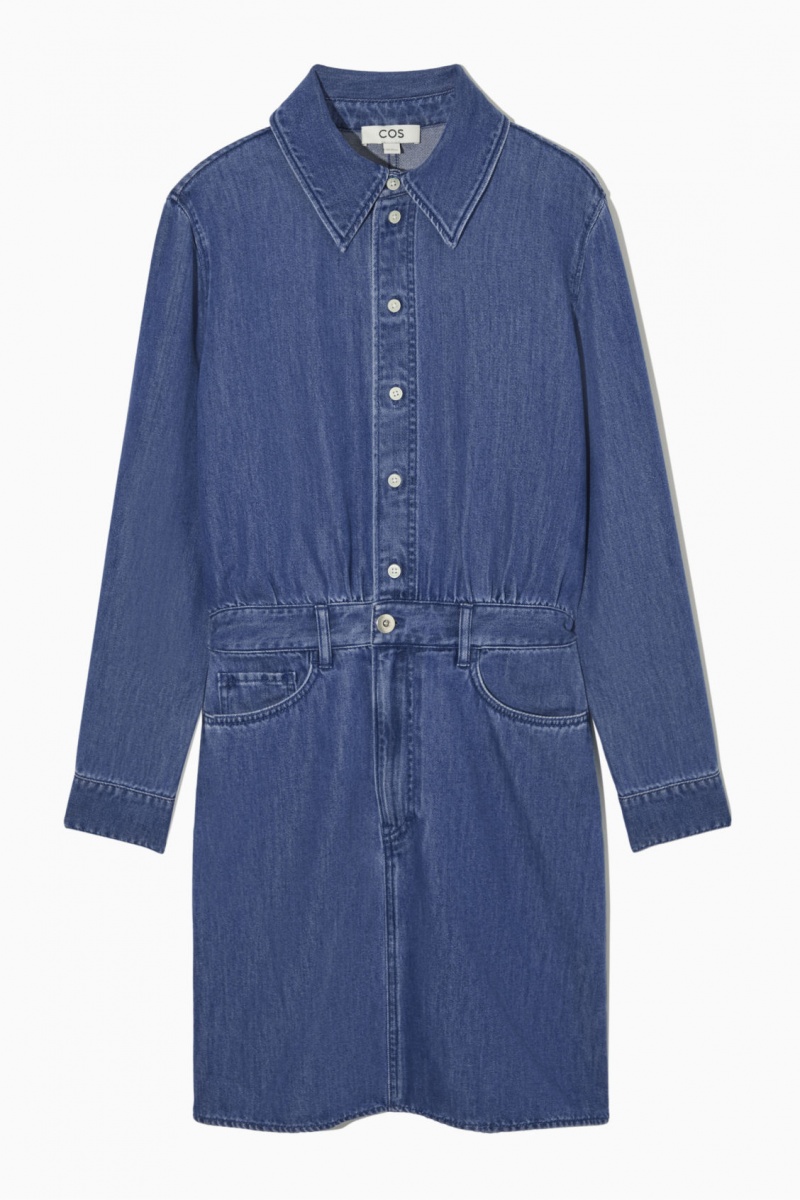 Dámské Šaty COS Structured Denim Blankyt | DNLQ-36051
