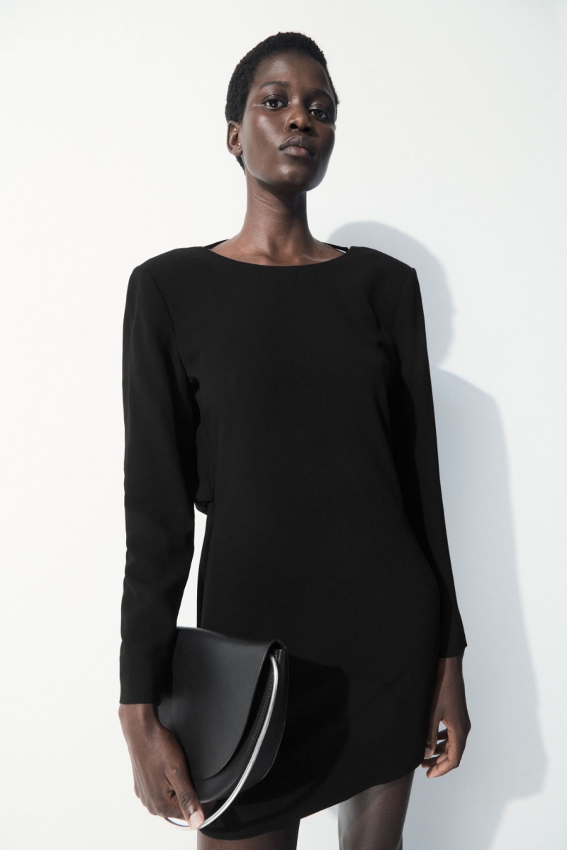Dámské Šaty COS The Draped Open-Back Mini Černé | VBDC-05827