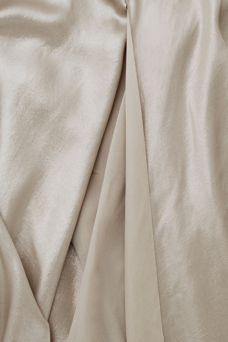 Dámské Šaty COS The Metallic Flared Slip Stříbrné | KVMX-32058
