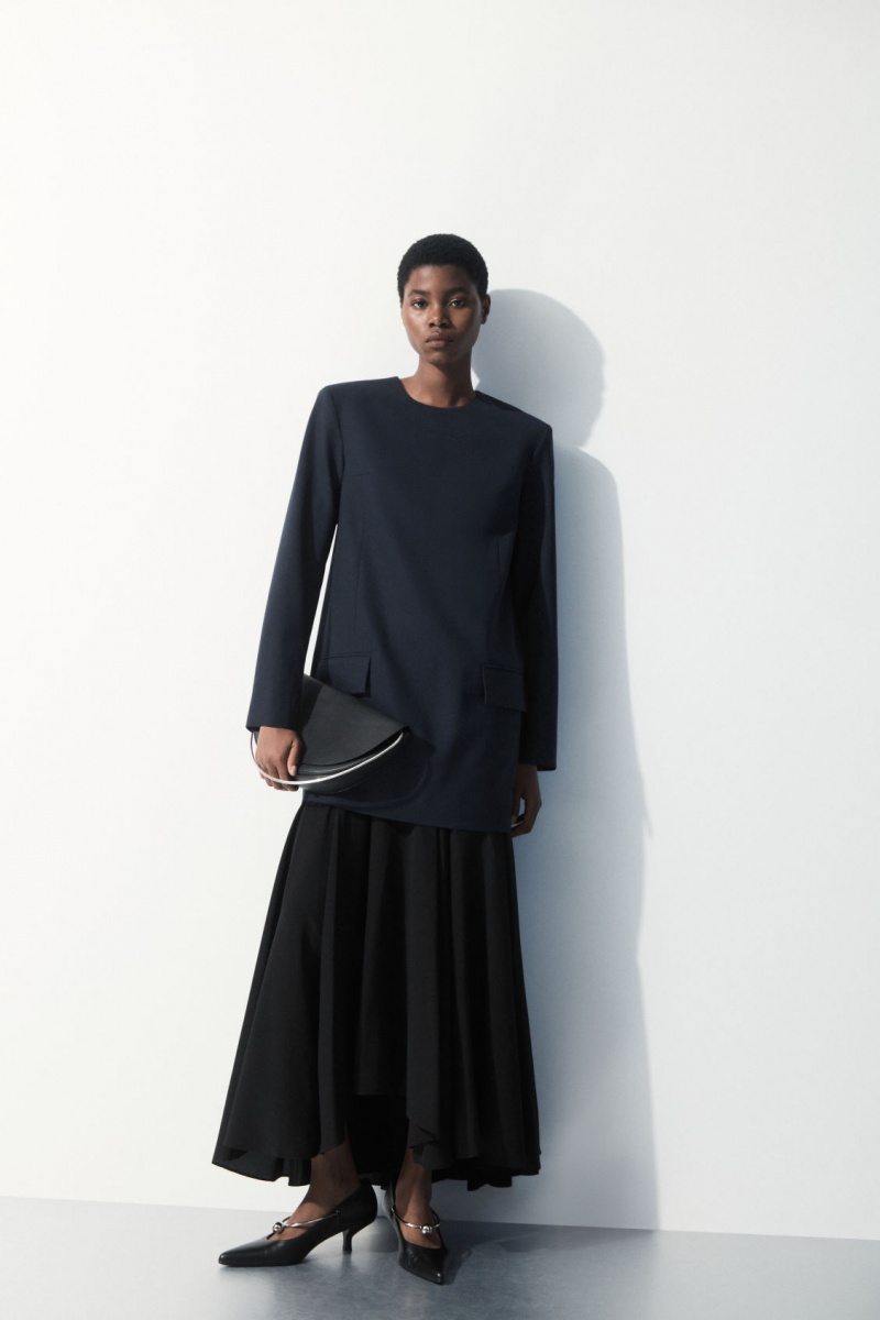 Dámské Šaty COS The Tailored Mini Tmavě Tyrkysové | LYRU-06735
