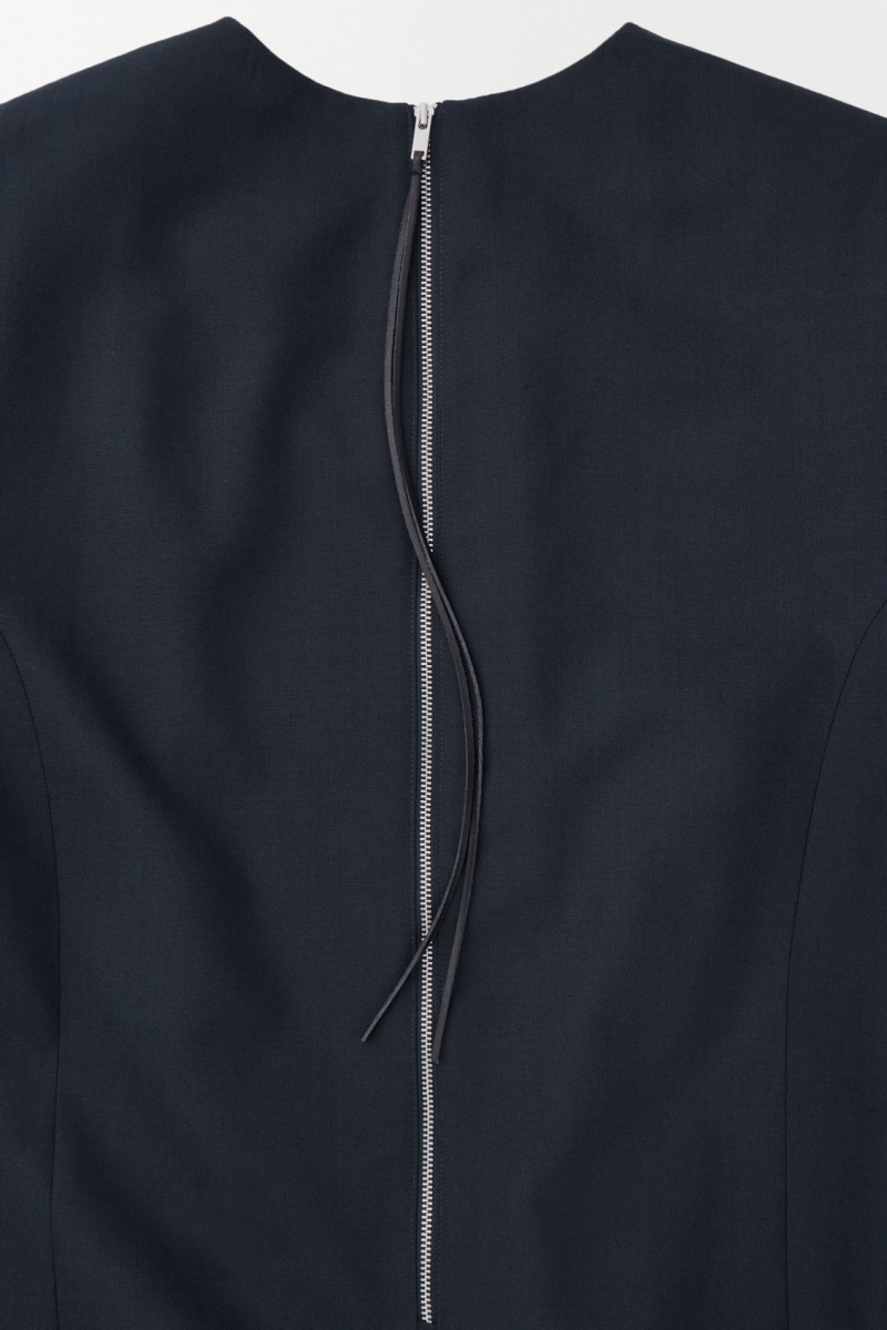 Dámské Šaty COS The Tailored Mini Tmavě Tyrkysové | LYRU-06735